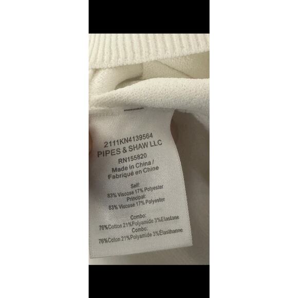 Veronica Beard Roy Sweater Womens Small Knit Pullover Stripe Ivory Black Top - Picture 5 of 6